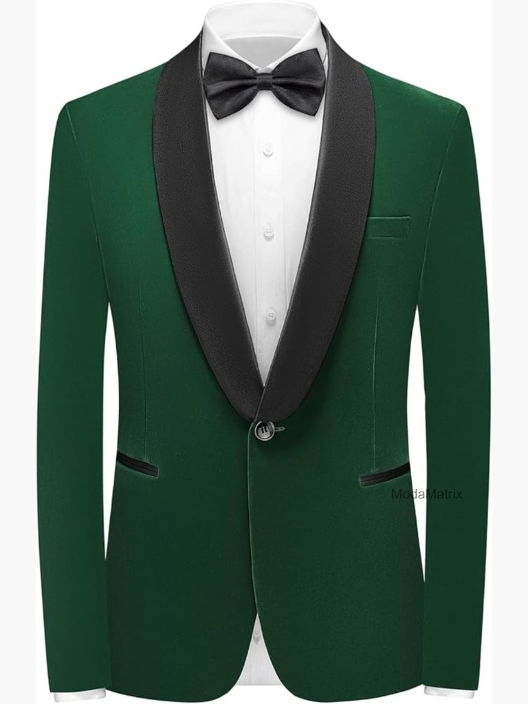 Velvet Tuxedo Jacket Shawl Lapel Slim Fit Formal Blazer